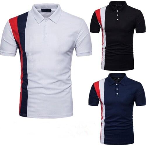 New Clothes Summer Streetwear Casual Fashion Camisas Men Tops 3 Color Men Polo Mens Shirt Short Sleeve Contrast Color Polo Shirt