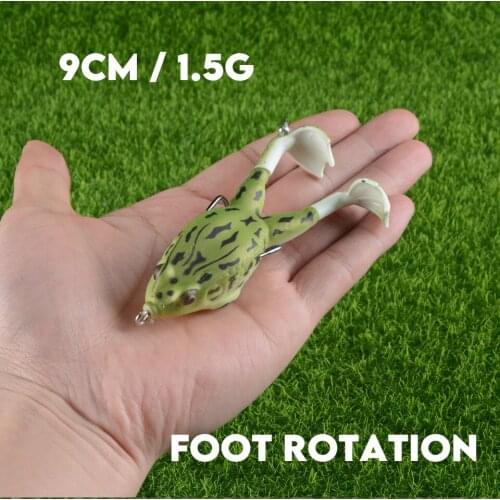 Double Propeller Frog Soft Baits Shad Soft Lure Jigging Fishing Lure Bait Prop Topwater Catfish Silicone Artificial Wobblers