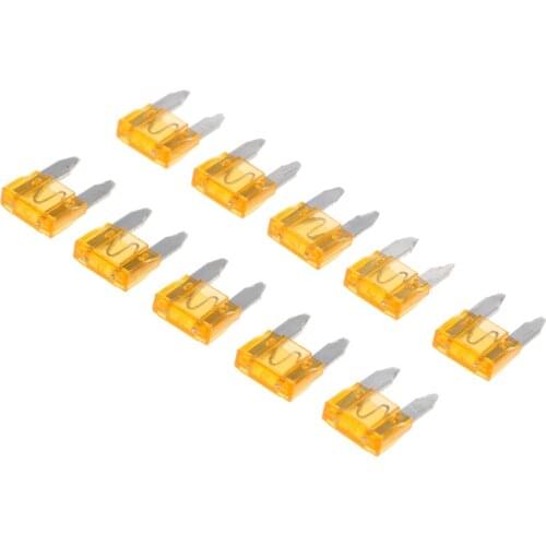 Durable 10 Pieces Mini 5A Blade Fuses Set Kit for Auto Car Truck Replacement