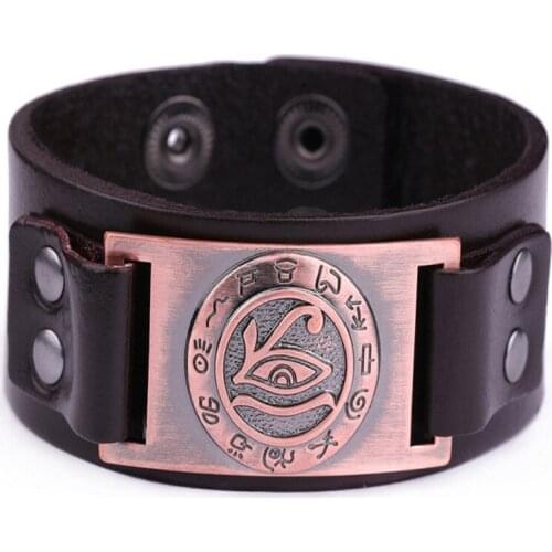 Wholesale Women Men Bracelet Viking Style Eye of Horus And Ancient Word Pattern Attractive Jewelry Provide Dropshipping