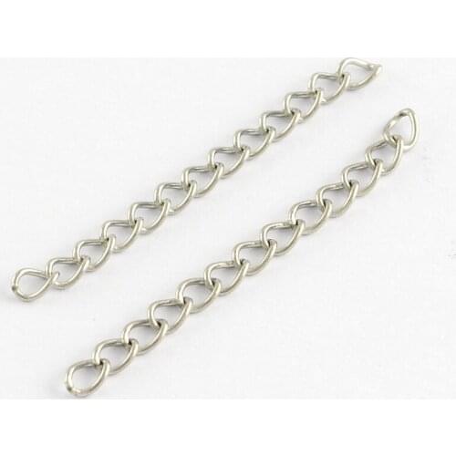 PandaHall 20pcs 40x3mm 316 Stainless Steel Metal Jewelry Findings Accessories DIY Ends Extender Chains