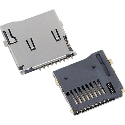 10X Push-Push Type TransFlash TF Micro SD Card Socket Adapter Automatic PCB Connector