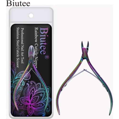 Buitee Nail Cuticle Pusher Tweezer Rainbow Cutter Nipper Clipper Dead Skin Remover ManicureNail Art Tool 10 Styles Hot Sale