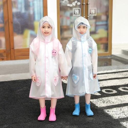 Children Raincoats For Boys And Girls Raincoats With Zipper For Kids Elementary School Students Kindergarten Poncho Covers