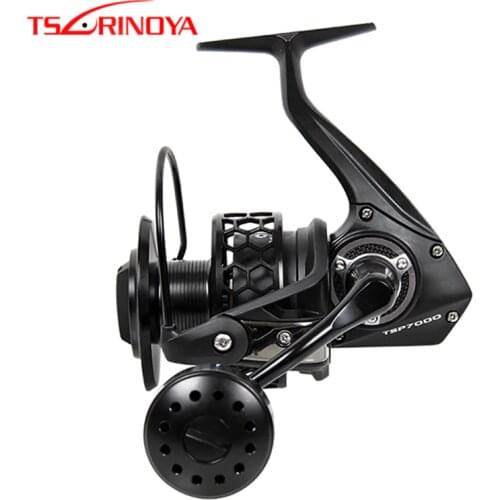 TSURINOYA TSP7000 Full Metal Spinning Reel 7+1BB/4.9:1 Max Drag 20Kg Jig Reels Saltwater Freshwate Fishing Reel Moulinet Peche