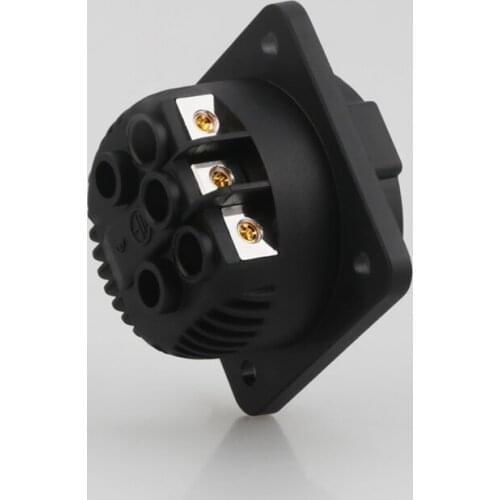 Viborg VE01R Pure Copper Rhodium plated Schuko Sockets AC 250V 16A EU Power socket Eur European Power Chassis