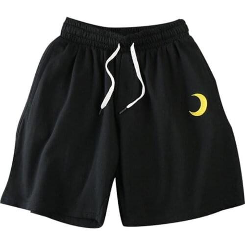 2020 Summer Running Shorts Men Sports Shorts Men Sun Moon Quick Drying Drawstring Elastic Fifth Pants Board Sports Shorts Hot