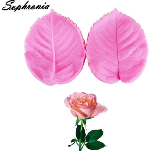 Large Rose Leaf Veiner Silicone Molds Fondant Cake Decorating Chocolate Candy Moulds 3D Kitchen Baking Cake Tools M129