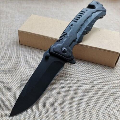 High Quality Damascus Steel Black 9CR18MOV steel outdoor folding knife portable pocket knife sharp outdoor rescue knives tools