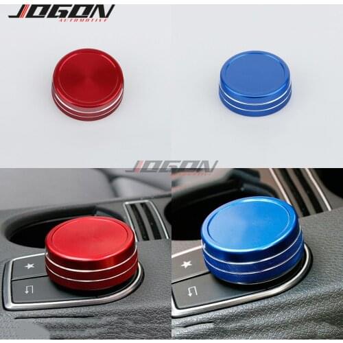 Alloy For Mercedes Benz A B E GLC GLA GLE CLA W176 W246 X156 Car Accessories Console Multimedia Knob Control Button Cover Trim