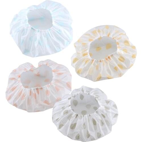 Waterproof shower cap adult female hair cover shower hat anti-smoke hair cap