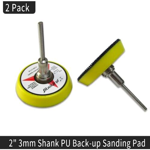 2" 3mm Shank PU Back-up Sanding Pads Sanding Disc Hook & Loop Backing Pad Power Tools Accessories for Polishing & Grinding(2PCS)