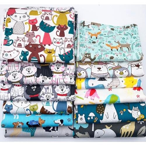 1Pcs For Bed Sheet Cartoon Pattern 50x80CM/50x160CM Home Textile Supplies Nice Gift Cotton DIY Handmade Multi Purpose Lion Cat