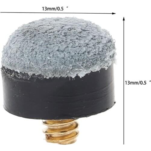 10Pcs 13mm Screw-On Pool Cue Tips Cowhide Replacement Kits Spare Parts For Snooker