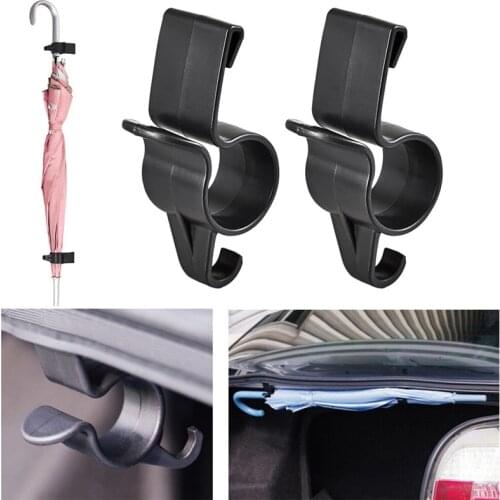2pcs/set Umbrella Holder Automobile Trunk Organizer Car Rear Trunk Mounting Bracket Towel Hook for Umbrella Hanging Hook#294579