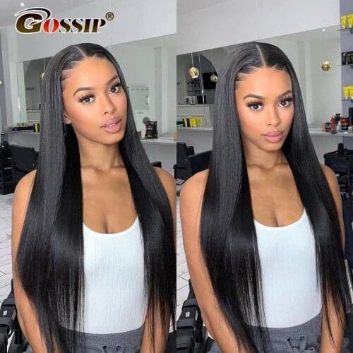 250 Density Lace Wig Straight Lace Front Wig Brazilian Human Hair Wigs For Black Women 13x4 Lace Frontal Wig Gossip Remy Wig