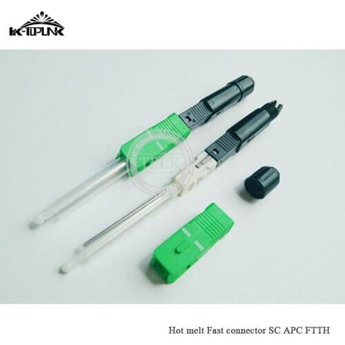 50PCS free shipping FTTH SC APC Fast connector single-mode fiber optic SC APC quick connector Fiber Optic Fast Connector