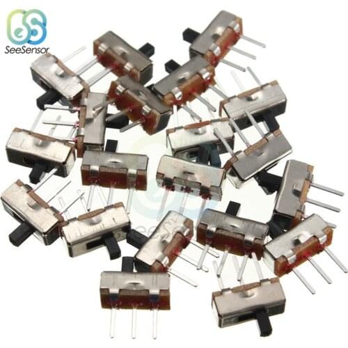 50Pcs SS12D00 SS12D00G3 Interruptor on-off Mini Slide Switch 3Pin 1P2T 2 Position PCB Panel Mini Vertical Toggle Switch