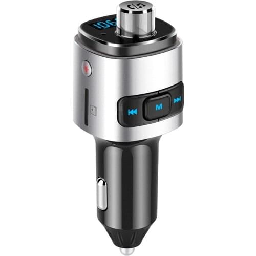 Car Mp3 Bluetooth Player Car Charger Fast Charge Dual USB Car Bluetooth Hands-Free FM Transmitter