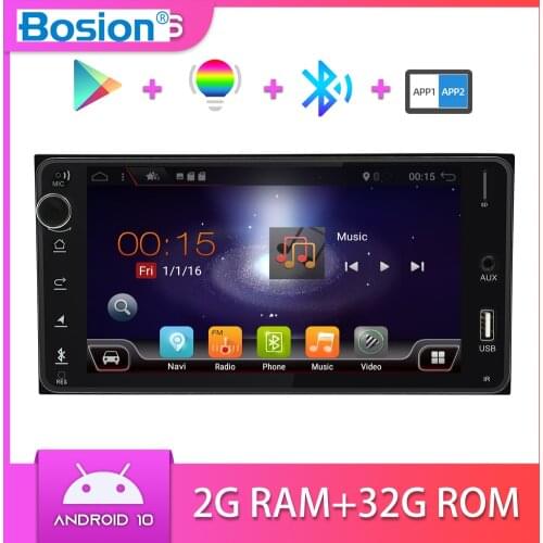 Car radio Stereo Head unit GPS Navigation Android 10.0 For Toyota Hilux Camry Corolla Prado RAV4 Quad Core 2G+32G Bluetooth AUX
