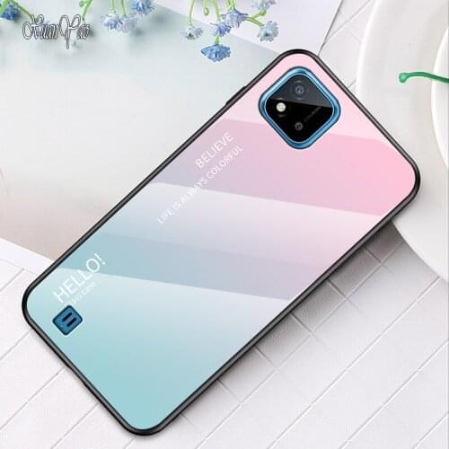 For Realme 2 3 5 7 Pro Case XUANYAO Tempered Glass Coque C3 C11 C17 C15 C21 Case Hard Soft Edge Cover For Realme V3 V5 V11 A1K