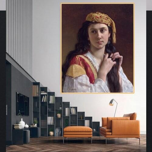 Citon Amable Lenoir《Greek girl》Canvas Oil Painting World Famous Artwork Poster Picture Modern Wall Art Decor Home Decoration