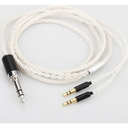 Audiocrast HC015 upgrade cable carbon fiber 6.35mm stereo headphone upgraded cable for Beyerdynamic T1 T5P D7100 Z7 D7200 EDX V2