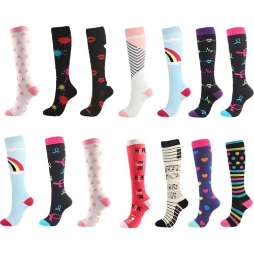 Unisex Compression Stockings Cycling Socks Suitable For Puffiness, Varicose Veins, Marathon Running Socks, Diabetic Cycling Sock