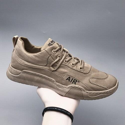 Autumn Male Work Footwear 2021 Fashion Solid Color Man Vulcanized Shoes Lace-up White Casual Sneakers Male tenis masculino