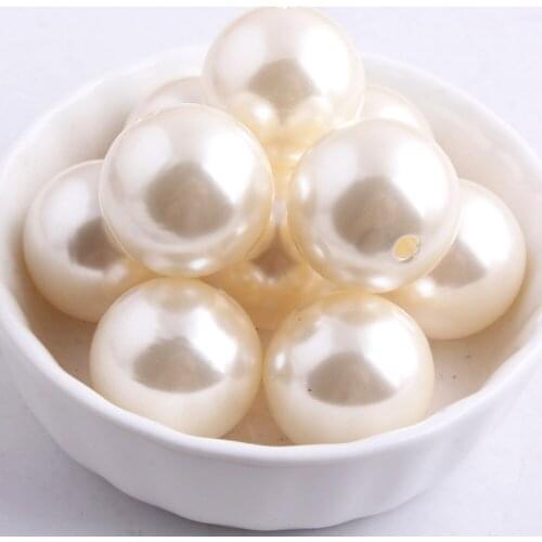 Kwoi vita New arrive 20mm Fashion A41 acrylic 100pcs a lot , Loose Imitation Plastic Pearl for Chunky Beads Jewelry