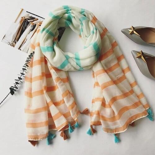 Hot sale fashion plain two-tone tassels scarf/scarves shawl foulard silk bandana pashmina echarpe women Muslim hijab wraps scarf