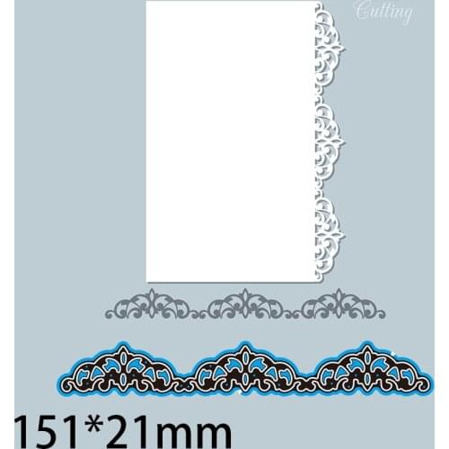 Metal Cutting Dies Scrapbooking LACE Cutting Dies Stencil DIY Card Paper Craft Embossing Folder Template 151*21mm