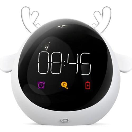 Cute Pet Sheep Deer Alarm Clock Intelligent Colorful Electronic Creative Mini Digita Sleep Kids Desk Table Clock