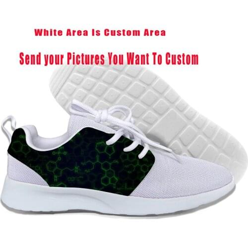 Chemical Formula Science art New Arrive Lightweight Sport Running Mesh Shoes Men Women Casual Breathable Sneakers
