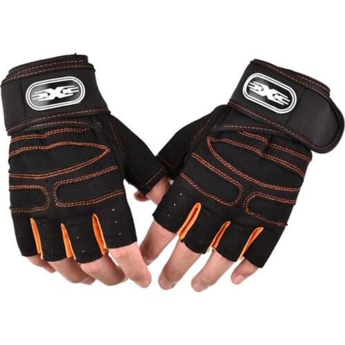 1 Pair Fitness Gloves Breathable Antiskid Wear Resistant Weight Lifting Sports Equipment Dumbbell Extended Wrist Gloves for Men