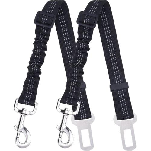 Anti-shock Dog Seat Belt Car Seat Belt Reflective Elastic Dog Leash Vehicle Car Pet Safety Belt Harness Lead Clip Dogs Supplies
