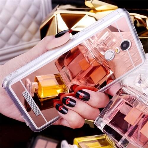 THREE-DIAO Luxury Soft Silicone Mirror Case for Xiaomi Redmi 4 4X 4A 5A Note 5A Case Cover for Xiaomi Redmi Note 4X 5A Mi5 Mi6