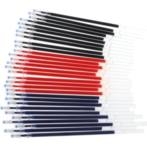 10Pcs 0.38mm 0.5mm Gel Ink Ballpoint Pen Refill Black Blue Red Stationery Supply Office Supplies Stationery Student Gel Pen Gel