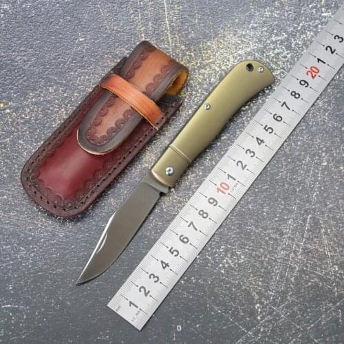 Customized HJ110 folding knife S35VN blade titanium handle camping hunting outdoor survival fruit knives practical EDC tools