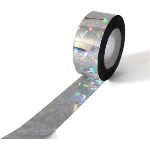 Reflective Bird Repellent Tape Flashing Bird Repellent Ribbon Practical Bird Scare Tape for Orchards Gardens 2.4*80cm