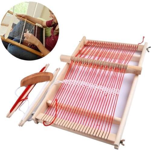 Mini DIY Hand Knitting Wooden Loom Toys Children Weaving Machine Intellectual Development Loom DIY Suit Toys