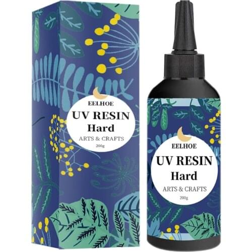 UV Resin 60/100/200g Crystal Clear Ultraviolet Epoxy Resin Non-Toxic Hard Transparent Glue Solar Cure Sunlight Resin Drop Ship