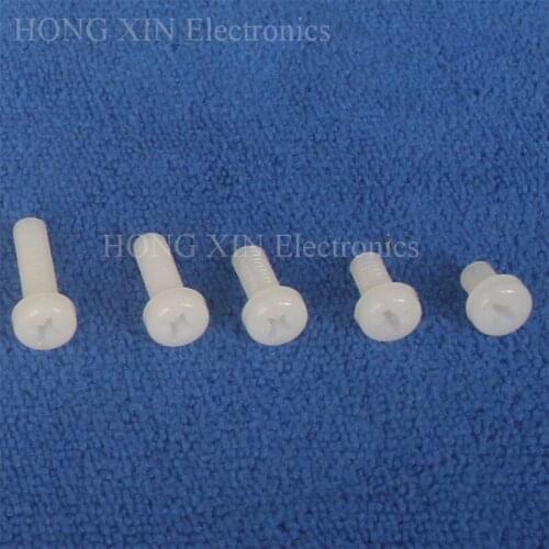 M4*6/8/10/12/15/16/18/20/22/25/30/35/40 white Round Head nylon Screw plastic screw brand new RoHS compliant 1pcs