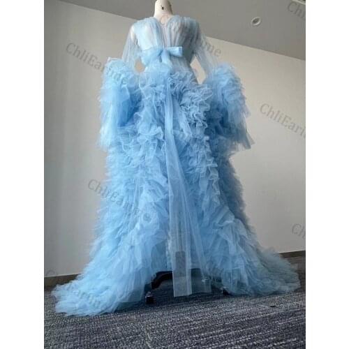 Ladies nightgown see-through long skirt mopping the floor fluffy photography fashion style Ladies nightgown see-through long