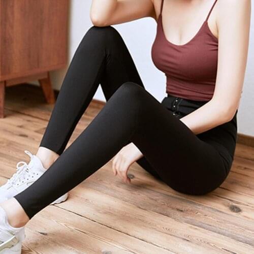 2021 Women Compression Cropped Yoga Pants High Waist Stretch Leggings Tummy Shapewear Gym Fitness Leggings Slimming Leggings