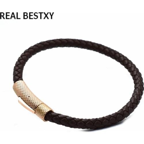 REAL BESTXY Fashion High Quality bracelets&bangles Women Leather Bracelet With wrap Bracelet genuine leather bracelet bangle