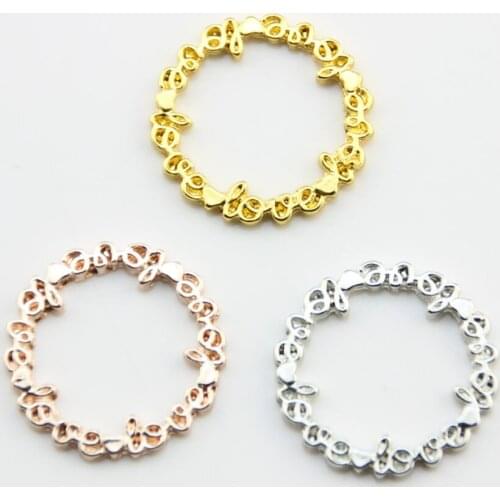 12pcs/lot Hot Fashion Love Alloy 22mm Gold Silver Color Rose Gold Round Mixed Colors Plates Charms For Floating Memory Lockets