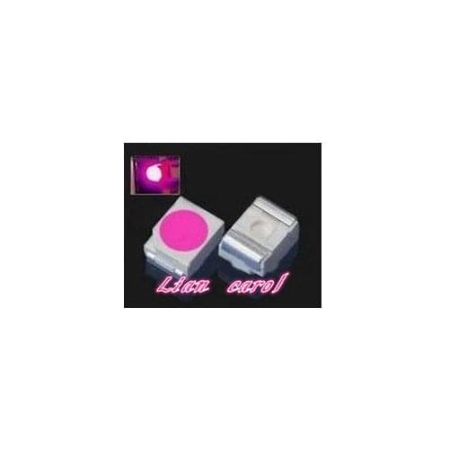 120pcs 3528 (1210) Pink SMD SMT 20mA DC 3V Surface Mount LED Chip 350-400mcd Ultra Bright LED Light Emitting Diode Lamp for PCB