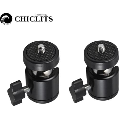 2pcs w/1/4" Screw 360 Degree Rotation Swivel Mini Tripod Ball Head Ballhead for DSLR Camera Tripod Camera Camcorder Bracket