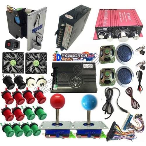 2021 new arcade DIY KIT 3D WiFi pandora box Sega ex 10000 in 1 video game PS2 control button joystick coin dispenser